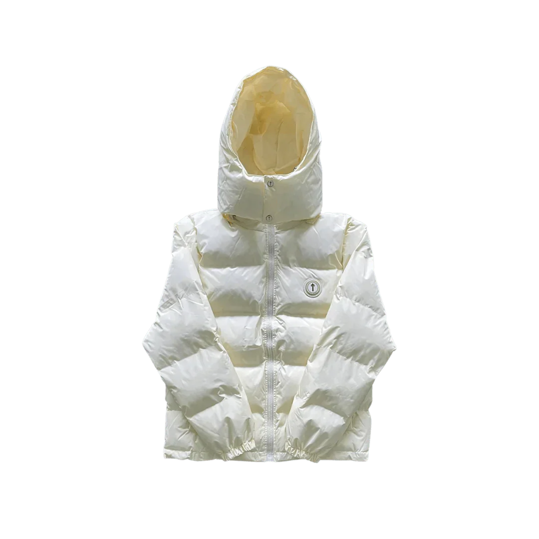 Cream Irongate Hooded Puffer Jacket - VDRXPLG🔌